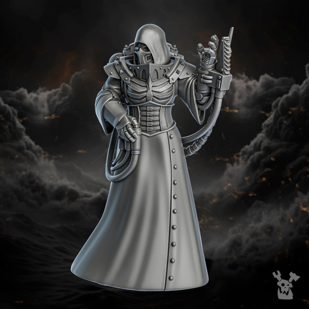 Battle Sisters Lifeline Sister, proxy miniature, 28mm heroic scale unpainted resin, view 2