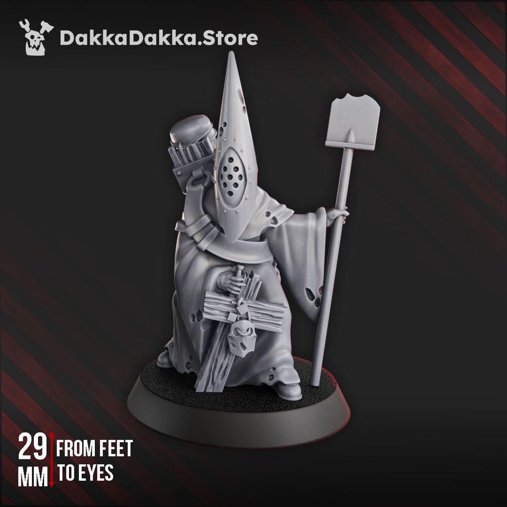 Torquemadas Gravekeeper, Trench Warfare proxy miniature, infantry, 28mm heroic scale unpainted resin