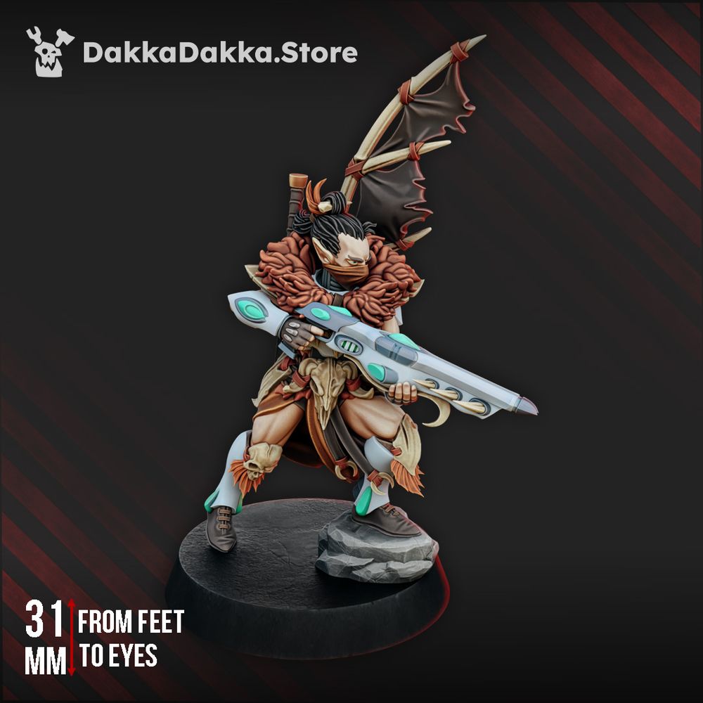 Eldar Warrior, proxy miniature, infantry, 28mm heroic scale unpainted resin
