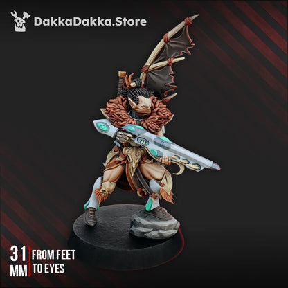 Eldar Warrior, proxy miniature, infantry, 28mm heroic scale unpainted resin