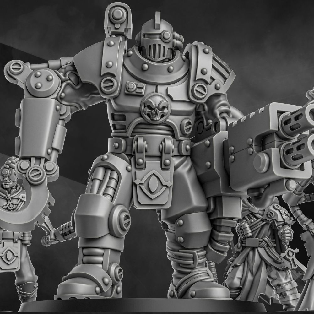 Holy Department Of Heretical Investigations V2, Inquisition proxy miniature, 28mm heroic scale unpainted resin