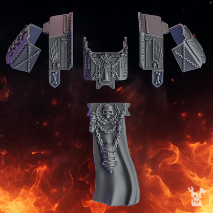 Crusader Knights Stormdread Bits Set, resin conversion bits, walker, 28mm heroic scale, view 2