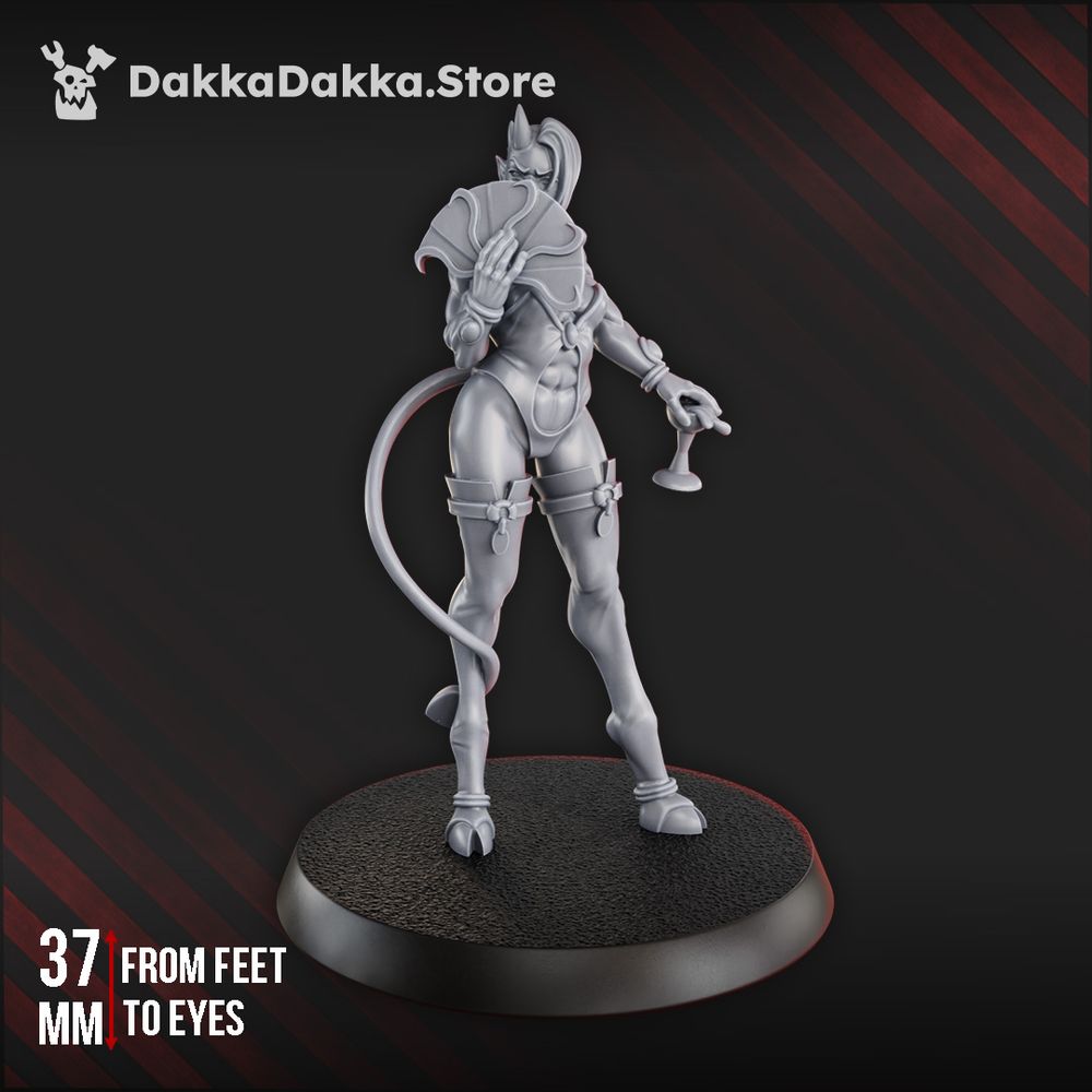 Pleasure Knights Vanguard Vaeliss, proxy miniature, scout, 28mm heroic scale unpainted resin