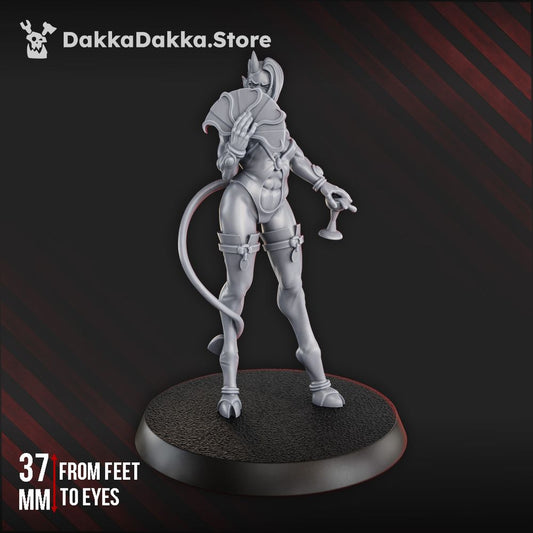 Pleasure Knights Vanguard Vaeliss, proxy miniature, scout, 28mm heroic scale unpainted resin