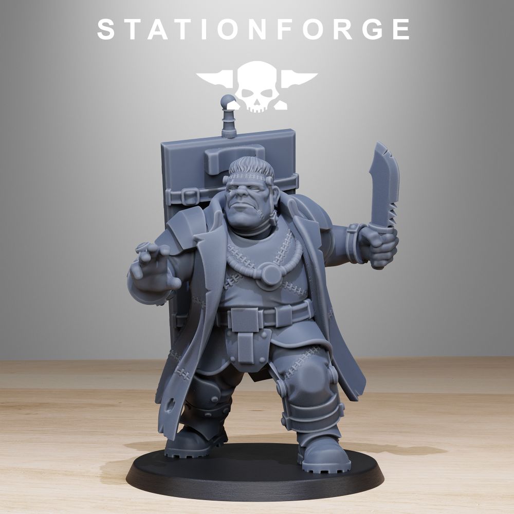 Grim Guard Mutantstein, Imperial Army proxy miniature, infantry, 28mm heroic scale unpainted resin