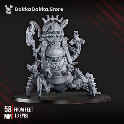 Machine Cult Archon Balthazar, Tech Priests proxy miniature, character, 28mm heroic scale unpainted resin