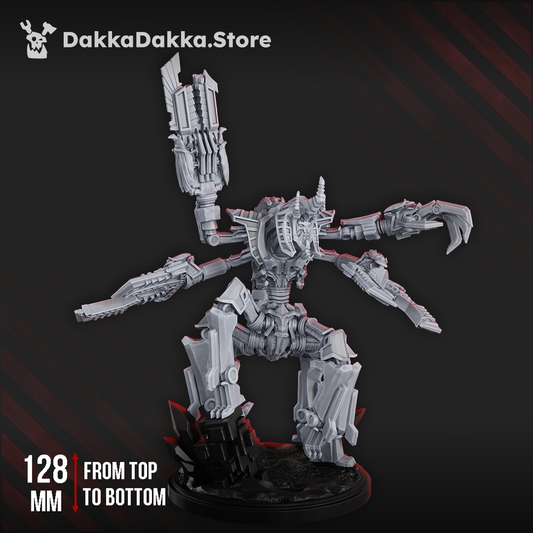 Necro Quadro Scorpion Lord, proxy miniature, character, 28mm heroic scale unpainted resin