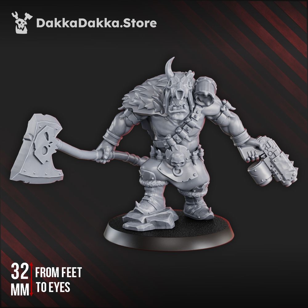 Orks Porkaz Boyz, proxy miniature, 28mm heroic scale unpainted resin