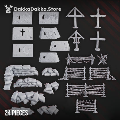 Trench Warfare Decor Bits, 28mm heroic scale unpainted resin, view 6