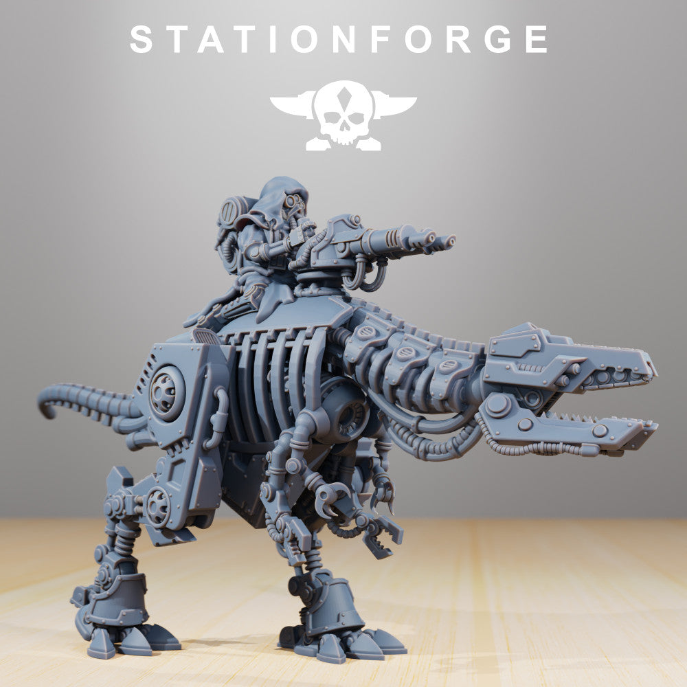 Scavenger Alpha Rider, Tech Priests proxy miniature, vehicle, 28mm heroic scale unpainted resin