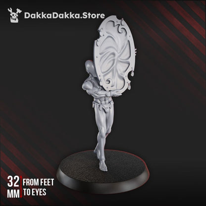 Pleasure Knights Vanguard Miraleth, proxy miniature, scout, 28mm heroic scale unpainted resin