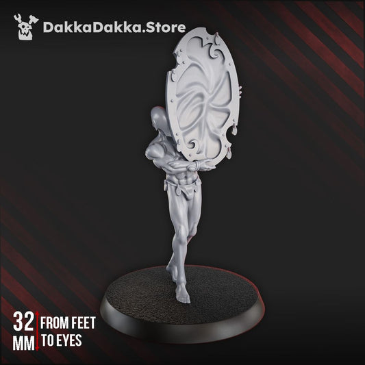 Pleasure Knights Vanguard Miraleth, proxy miniature, scout, 28mm heroic scale unpainted resin