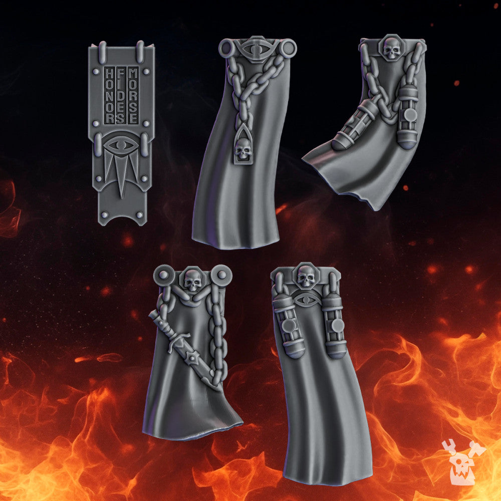 Crusader Knights Warden Belts, resin conversion bits, bits, 28mm heroic scale unpainted resin