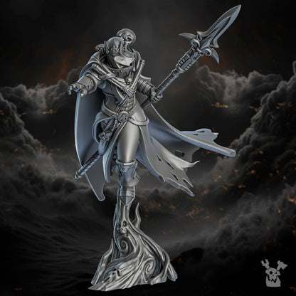 Battle Sisters Avatar Of The Mourner, proxy miniature, character, 28mm heroic scale unpainted resin