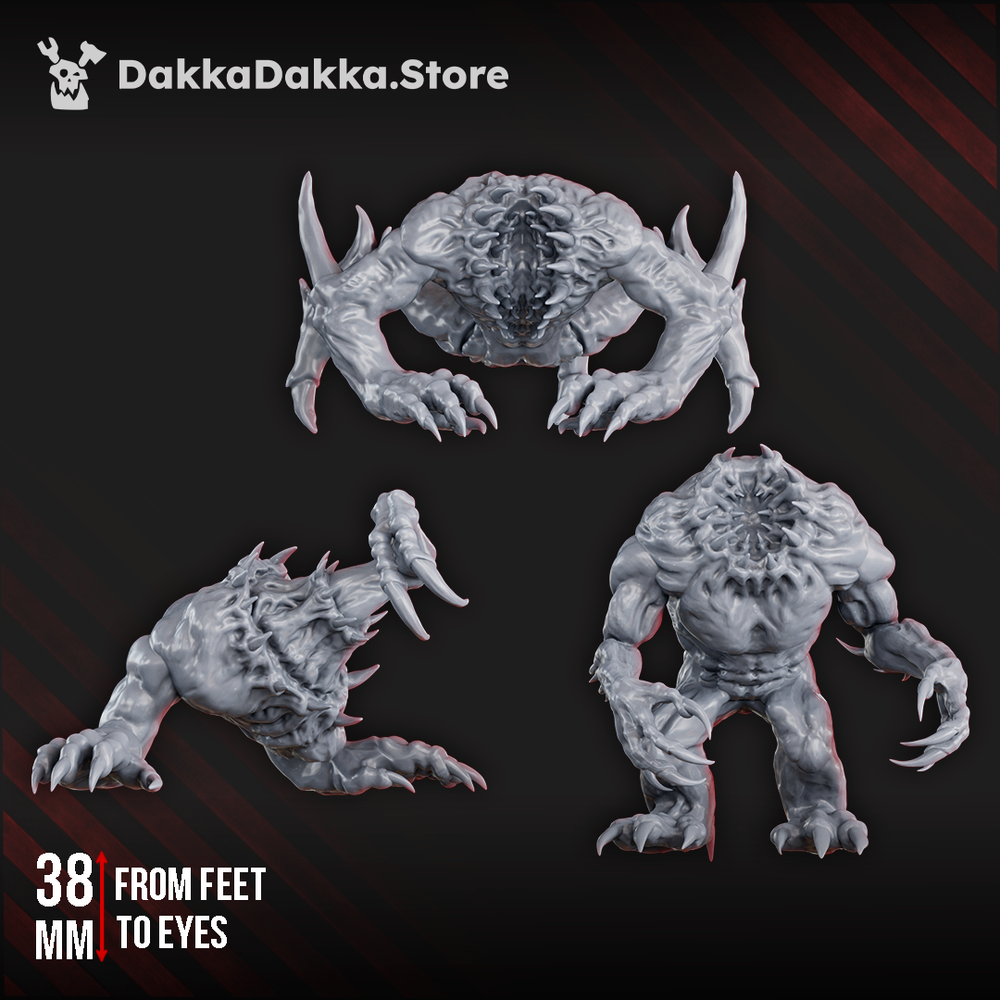 Bloodthirsty Knights Beasts From Beyond, proxy miniature, monster, 28mm heroic scale unpainted resin
