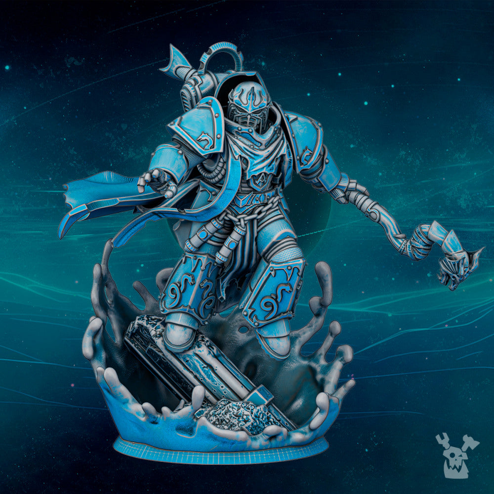 Space Knights Nethuns The Tidal Wave, proxy miniature, 28mm heroic scale unpainted resin