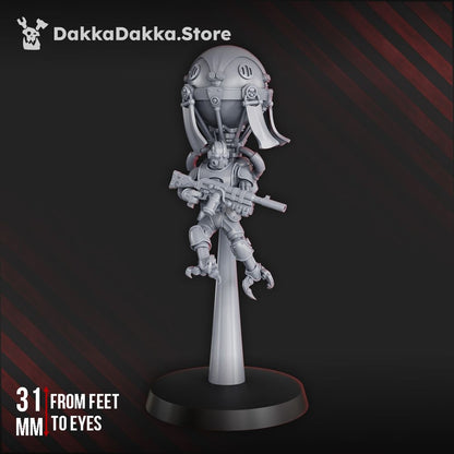 Tech Priests Aerobellum Pursuers, 28mm heroic scale unpainted resin