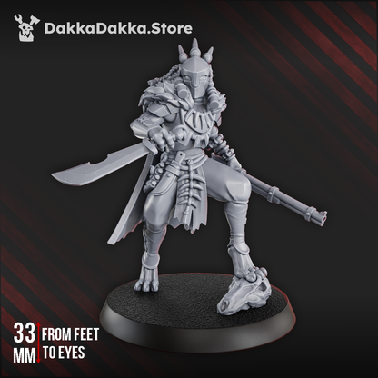 Tuai Mar-Duk Tribe Warrior, proxy miniature, infantry, 28mm heroic scale unpainted resin
