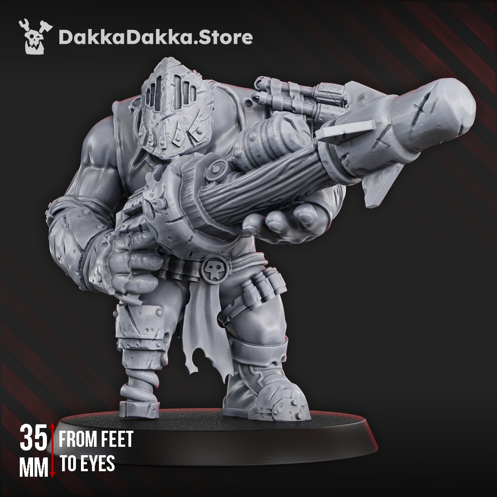 Orks Boombo Boy, proxy miniature, 28mm heroic scale unpainted resin
