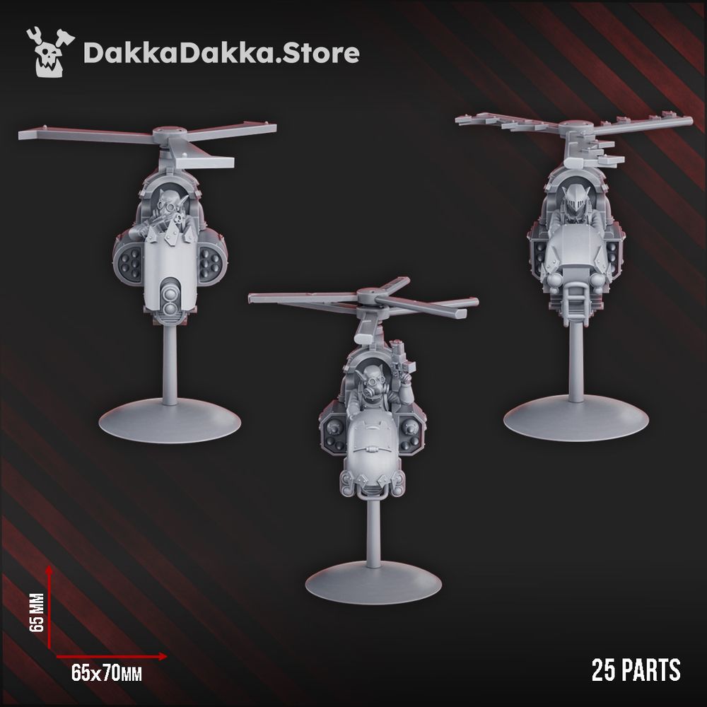 Orks Copters, proxy miniature, 28mm heroic scale unpainted resin