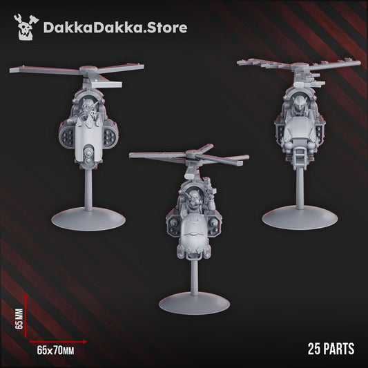 Orks Copters, proxy miniature, 28mm heroic scale unpainted resin