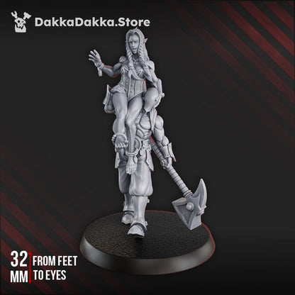 Pleasure Knights Nebula Keeper Of Disorder, proxy miniature, infantry, 28mm heroic scale unpainted resin
