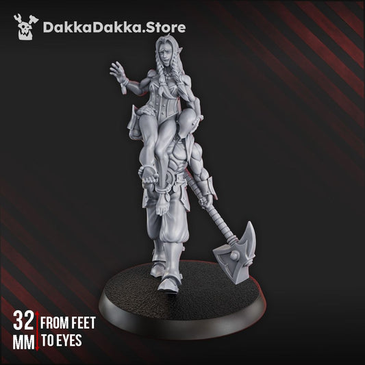 Pleasure Knights Nebula Keeper Of Disorder, proxy miniature, infantry, 28mm heroic scale unpainted resin