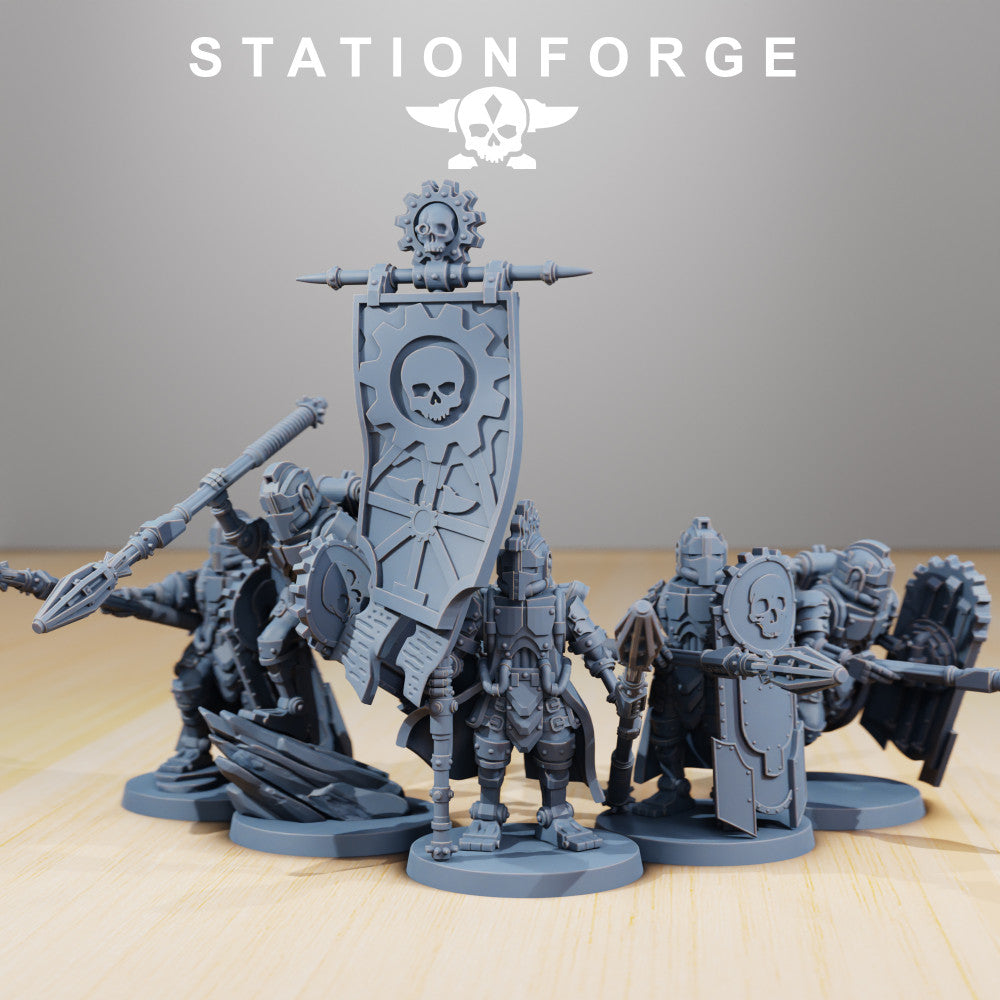 Scavenger Legio, Tech Priests proxy miniature, 28mm heroic scale unpainted resin