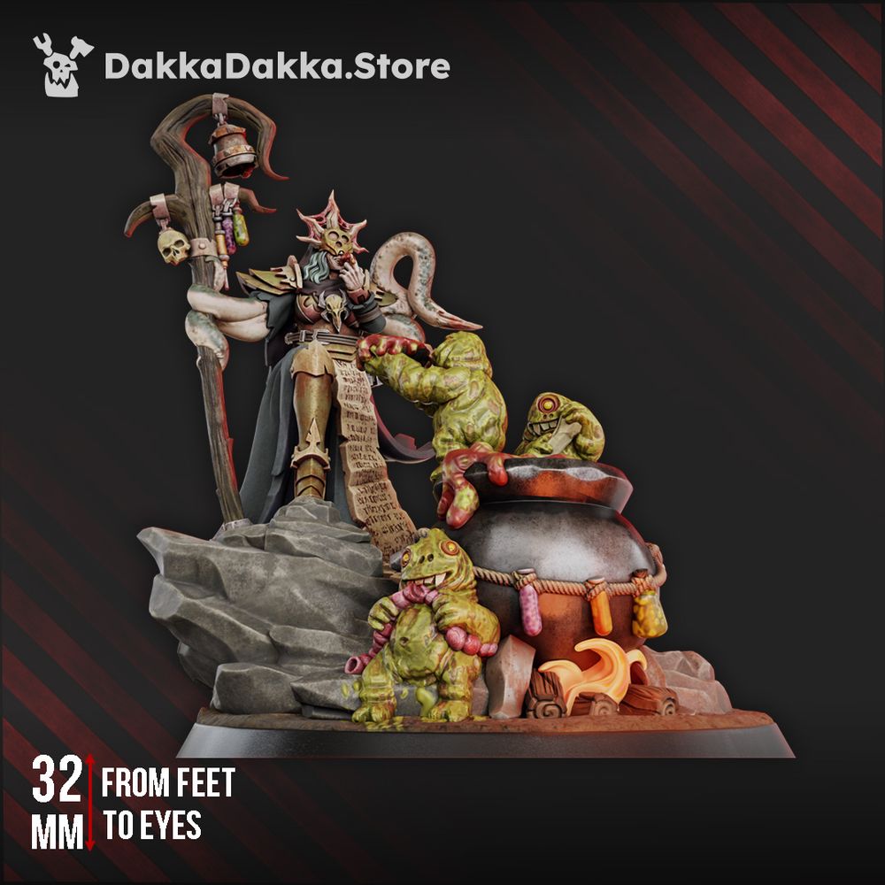 Dark Space Knights Phoebe The Unholy Well, proxy miniature, 28mm heroic scale unpainted resin