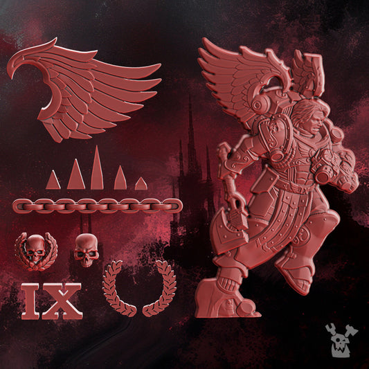 Crimson Knights Vehicle Decorations, proxy miniature, 28mm heroic scale unpainted resin