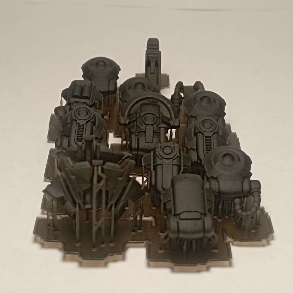 Space Dwarf Nibelung Warriors Build Kit, proxy miniature, squad, 28mm heroic scale unpainted resin, view 9