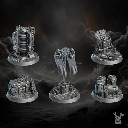 Battle Sisters Objective Markers, resin conversion bits, 28mm heroic scale unpainted resin