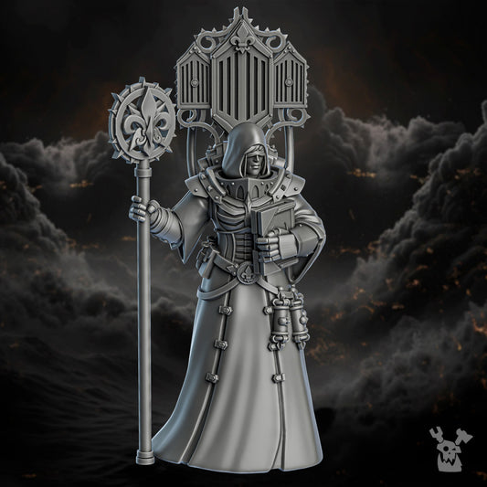 Battle Sisters Herald, proxy miniature, character, 28mm heroic scale unpainted resin, view 2