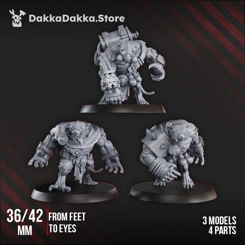 Tech Priests Big Miners, 28mm heroic scale unpainted resin