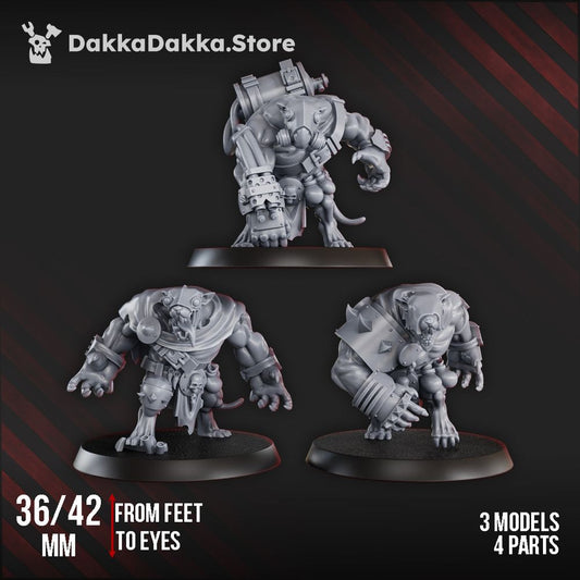 Tech Priests Big Miners, 28mm heroic scale unpainted resin