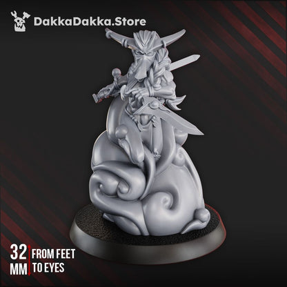 Pleasure Knights Vanguard Sirelith, proxy miniature, scout, 28mm heroic scale unpainted resin