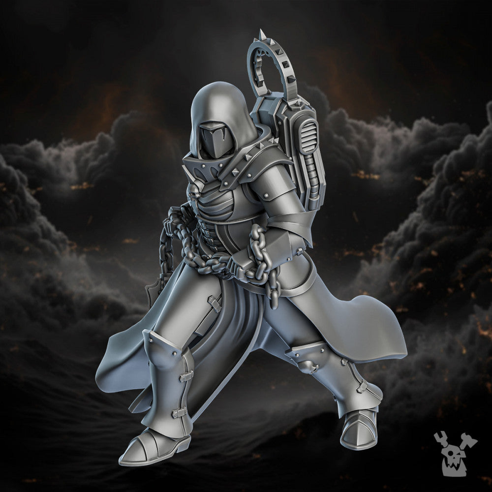 Battle Sisters Magistrate Sister, proxy miniature, 28mm heroic scale unpainted resin