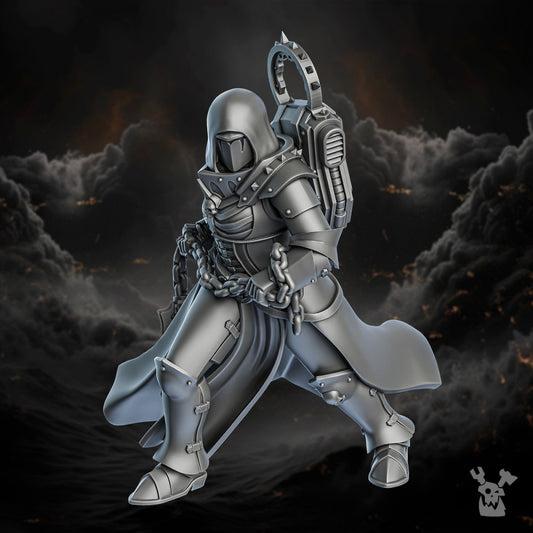 Battle Sisters Magistrate Sister, proxy miniature, 28mm heroic scale unpainted resin