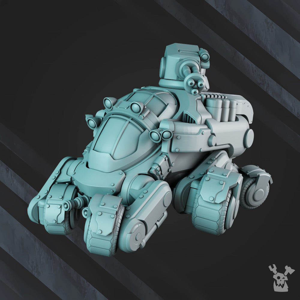 Space Dwarf Starforged Gyro Truck, proxy miniature, vehicle, 28mm heroic scale unpainted resin