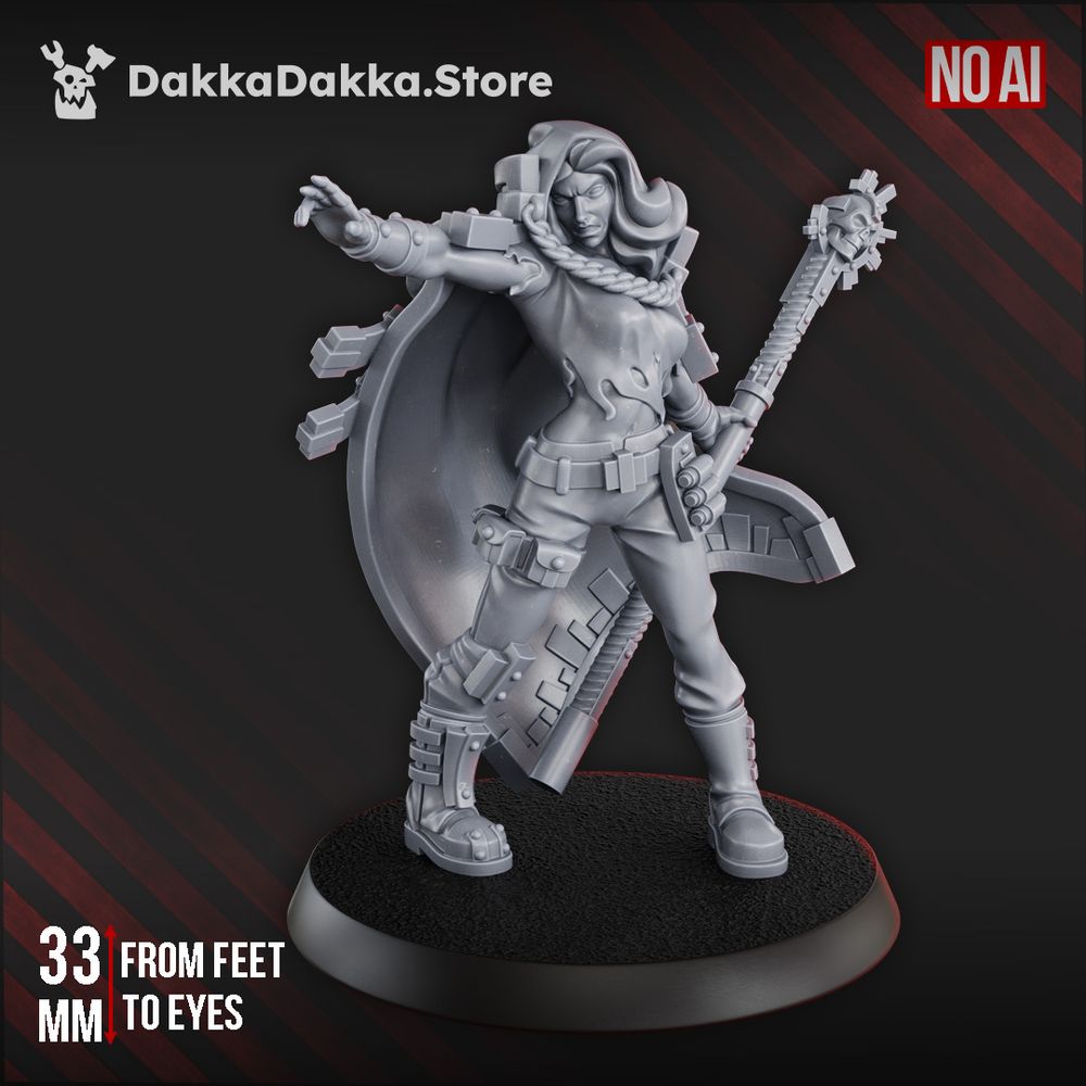 Rock Head Gangs Cartel Psychokinesist, Inquisition proxy miniature, heads, 28mm heroic scale unpainted resin, view 5