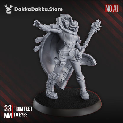 Rock Head Gangs Cartel Psychokinesist, Inquisition proxy miniature, heads, 28mm heroic scale unpainted resin, view 5