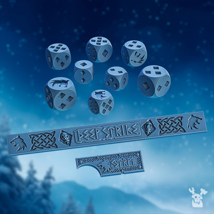 Wolf Knights Gauge And Dice, proxy miniature, markers, 28mm heroic scale unpainted resin