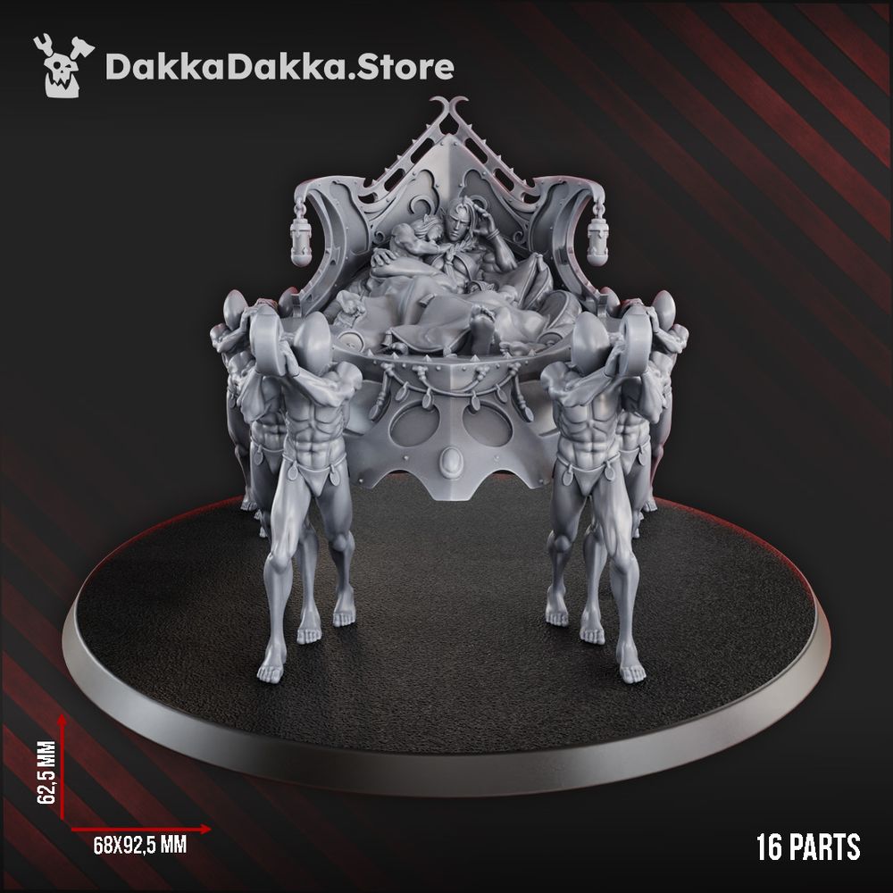 Pleasure Knights Blasphemous Procession, proxy miniature, 28mm heroic scale unpainted resin