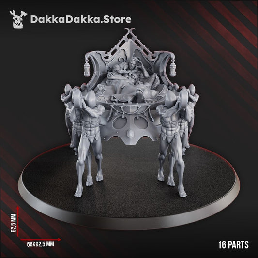 Pleasure Knights Blasphemous Procession, proxy miniature, 28mm heroic scale unpainted resin
