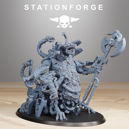 Raticus Chonk Meister, Tech Priests proxy miniature, 28mm heroic scale unpainted resin