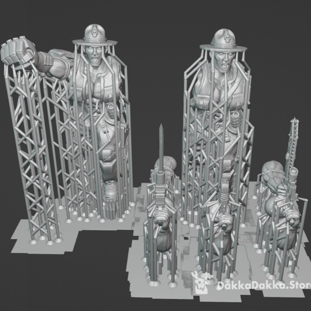 Imperial Army Jungle Fighters Commander, 28mm heroic scale unpainted resin, view 2