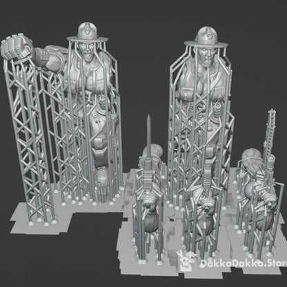 Imperial Army Jungle Fighters Commander, 28mm heroic scale unpainted resin, view 2