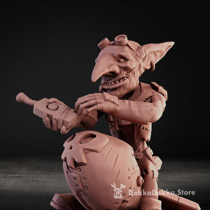 Orks Bomb Goblin, proxy miniature, 28mm heroic scale unpainted resin