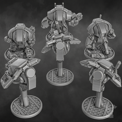 Tuai Shadow Combat Suits, proxy miniature, 28mm heroic scale unpainted resin, view 6