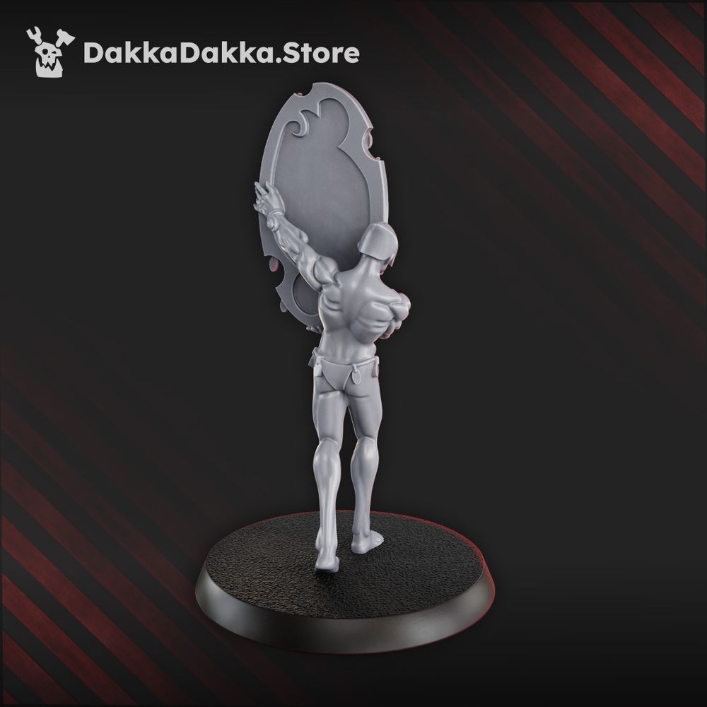 Pleasure Knights Vanguard Miraleth, proxy miniature, scout, 28mm heroic scale unpainted resin, view 2